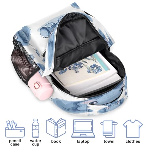 Sac à dos pour ordinateur portable bleu mignon idéal voyage et travail
