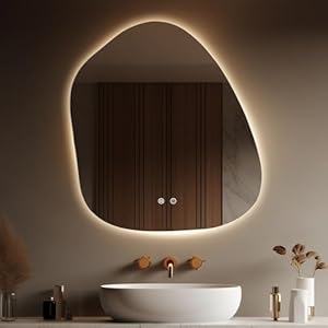 WallBeyond LED Bathroom Mirror with Lights, 22 x 24 Inch Led Bathroom Vanity Mirror for Wall, Anti Fog Mirror for Bathroom, 3 Colors and Dimmable Light, Horizontal/Vertical