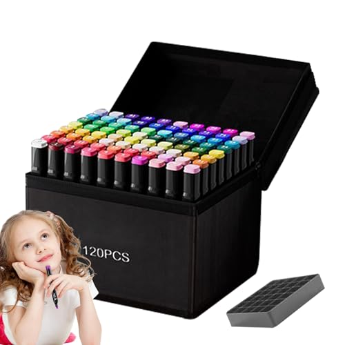 Feutres de coloriage double pointe stylos à dessin étanches pour adultes