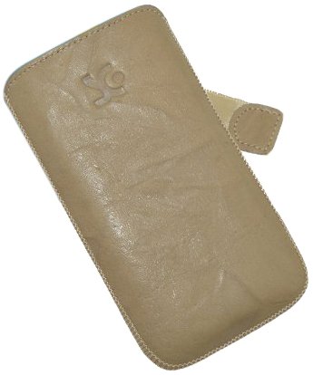 Funda de Piel Suncarcasa con función de Retroceso para el Galaxy S3 Mini i8190 de Samsung de Lavado Amarillento