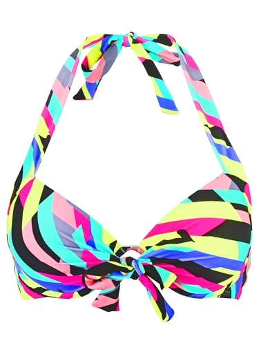 Haut bikini Ocean Blues rayé néon Small