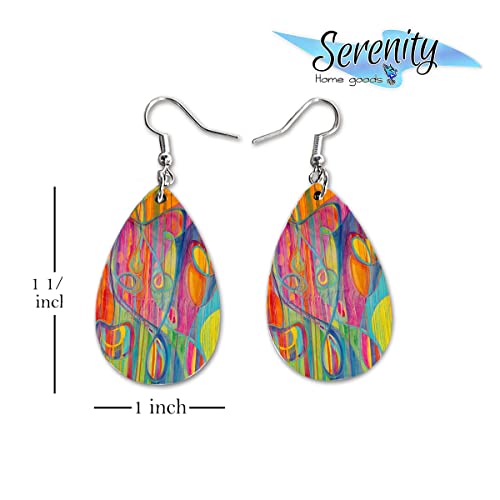 Maureen Claffy Artist Collection | Cut To The Light Teardrop Dangle Earrings Set | Colorful Abstract Earrings | Lightweight Boho Dangle Earrings for Women3