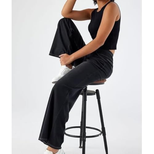 Grevela Pull up Jeans, High-Waisted Multi-Pocket Stretch high-Rise Wide-Leg Casual Jean2