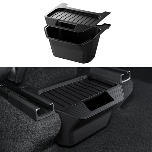 Image of Motrobe Rear Center Console Organizer for 2026 Tesla Model Y Juniper & Model Y L Trash Can Backseat Storage Box with Anti-Slip Lid Garbage Can Model Y Juniper Accessories 2025 2026
