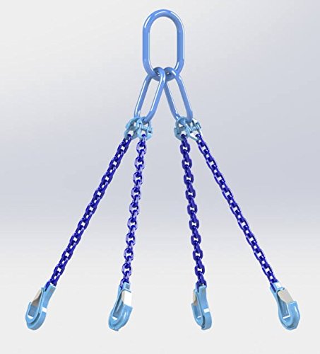 Hackett Amz1023206 Chaîne Sling avec crochets, 8mm Chain Dia, 1 Cover