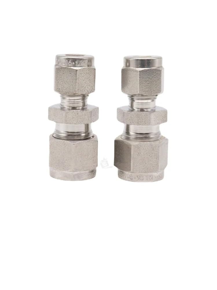 1/16" 1/8" 1/4" 3/8" 1/2" 3/4" 1" 2/3/4/6/8/10mm Tube Compression Union SUS316L Stainless Steel Pipe Fitting(1l2-1l2 Inch)