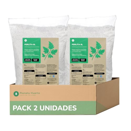 PLANETA HUERTO | Perlita 16 Litros | Mejora la Aireación y Drenaje del Sustrato | Ideal para Cultivo y Jardinería