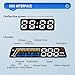 Compact Car Head Up Display HUD for OBD2 Vehicles, Featuring Speed and Temperature Monitoring