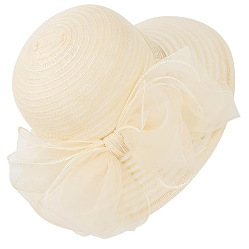 Sombrero Derby para Mujer con Lazo y Organza miniatura 5
