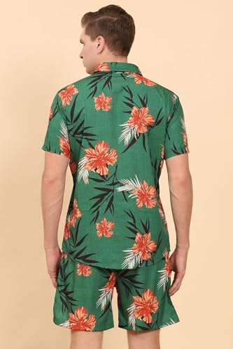 Image of Mens Printed Casual Shirts and Shorts Set Button Down Co-ord Set