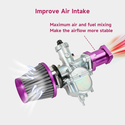 Image of FVRITO VM22 Intake Manifold for Predator 212cc Ghost 196cc 224cc Coleman CT200U BT200X Mini Bike CT200U-EX Baja Warrior KT196 Go Kart GX200 GX160 6.5HP OHV Clone Engine Performance Parts Purple