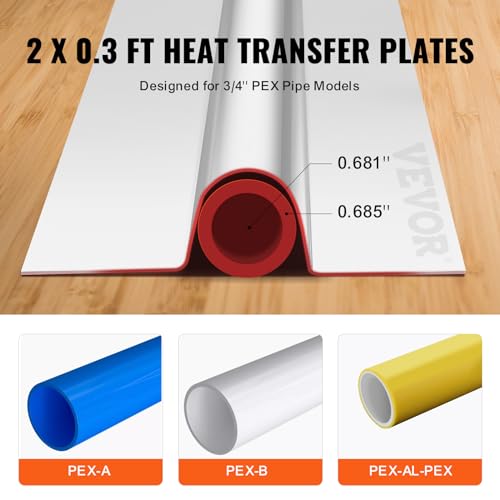 Vevor PEX HEAT TRANSFER PLATES 200PCS 2FT Pex Heat Transfer Plates 2 Ft, Radiant Heat Plates thumb #2