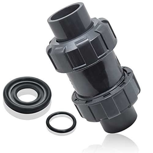 PVC True Union Check Valve, 1’’ Slip Swing Full Port Utility Check