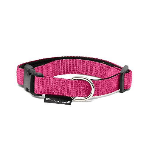 All Pet Solutions - Collar Suave Acolchado para Perro, Resistente, Ajustable, tamaño Mediano, Color Rosa