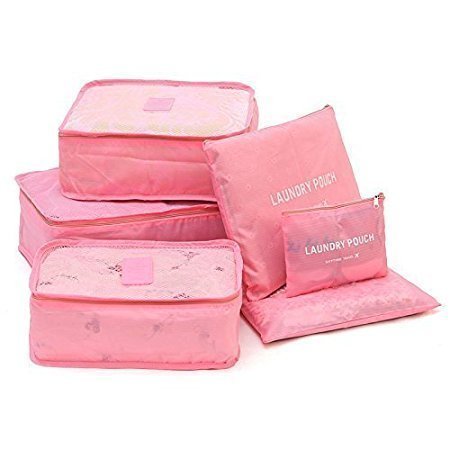 4square 6 in 1 Waterproof Travel Laundry Pouch Cosmetics Make-up Bags Organizer Travel Bag Multi Color 3