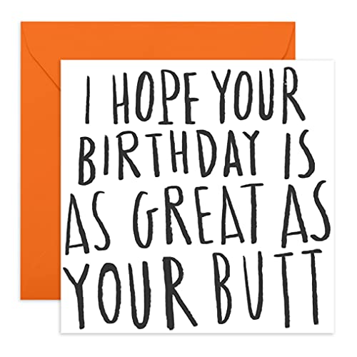 Central 23 – Divertida tarjeta de cumpleaños – «Great As Your Butt» – para hombres y mujeres Him Her Boyfriend Novia, esposa, esposo, novio, relación, amor – Viene con divertidos adhesivos