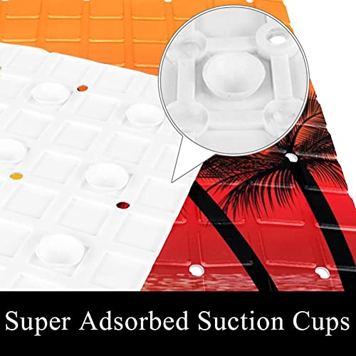 Tapis de bain antidérapant de qualité supérieure style tropical pour douche - 4