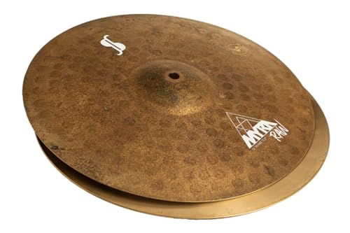 Stagg MYR-HR14RW US l Myra Series 14 Inch Raw Hi Hat Cymbals l B20 Bronze Alloy