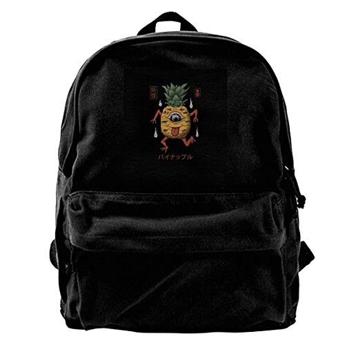 College Bag Mochila De Lona Piña Yokai  Viaje Duradera  Impresión para Estudiantes