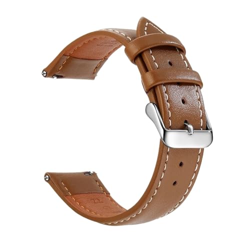 HuanJ �{�v���v�o���h�A�N�C�b�N�����[�X18mm/20mm/22mm�X�g���b�v�A�j�����p���v�o���h(Brown White Silver,22mm)