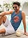 Damorong Mens Sleeveless Tank Tops Workout Gym Shirts Palm Tree Vintage Style T-Shirt Blue