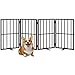 MAHANCRIS Dog Gate Indoor, Freestanding Foldable Pet Gate for The House, Doorway, Stairs, 64.6