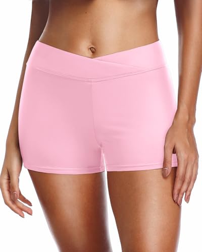 Image of Yonique Womens Swim Shorts Bathing Suits Bottoms Swimsuit Bottoms(Available in Plus)