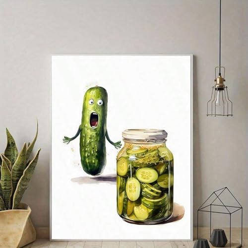 Art mural images murales design moderne aquarelles de cornichons