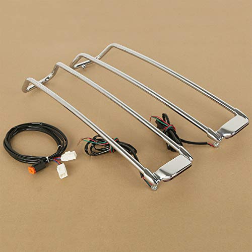 Guardia superior para tapa de alforja TCT-MT, color cromo, con luz roja, compatible con Harley Davidson Touring (1994-2013) miniatura 6