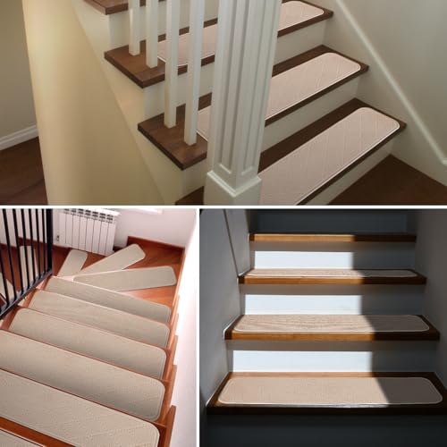 Alfombrillas para escaleras antideslizantes de 15 piezas autoadhesivas 7