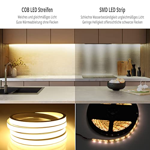 Taśma świetlna LED, wodoodporna elastyczna lampa neonowa 24 V z 11-przyciskowym pilotem ściemniacza, idealna do domu i na zewnątrz, dekoracja DIY (ciepła biel, 3 m)