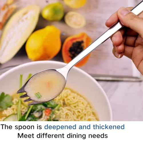 image for WEKTUNAA 4-pack Stainless Steel Sporks for Everyday Use,Camping Hiking