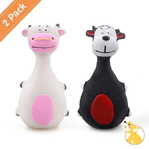 JINYJIA Juguetes con Sonido para Perros, Squeak Juguetes de Látex para Masticar, Mascota Juguetes Interactivo Entrenamiento, para Perros Pequeños Medianos y Cachorros (2 Piezas)