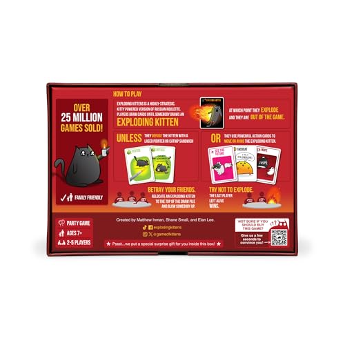 Image of Exploding Kittens Original Edition, 2-5 Players, Ages 7+ Card Game