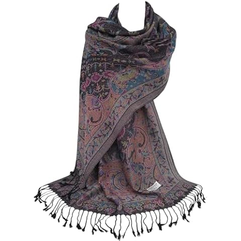 GFM Floral Paisley Mosaic Pashmina Scarf Cover