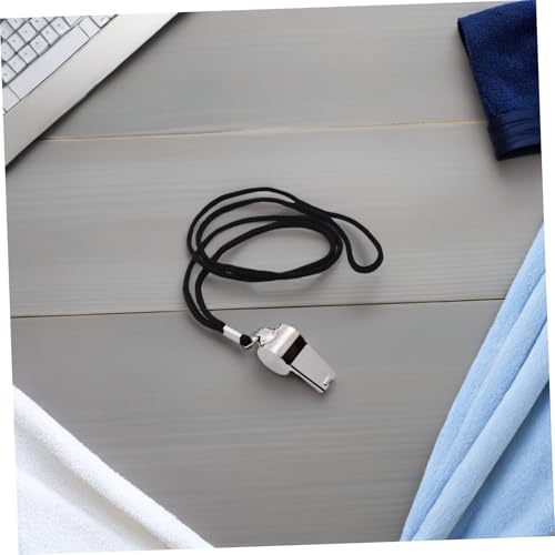 6 silbatos de acero inoxidable con cordón para entrenadores y árbitros miniatura 4