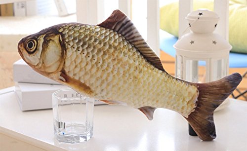 Orchidtent Jouet peluche en forme de poisson pour chat fourré d’herbe à chat Cover