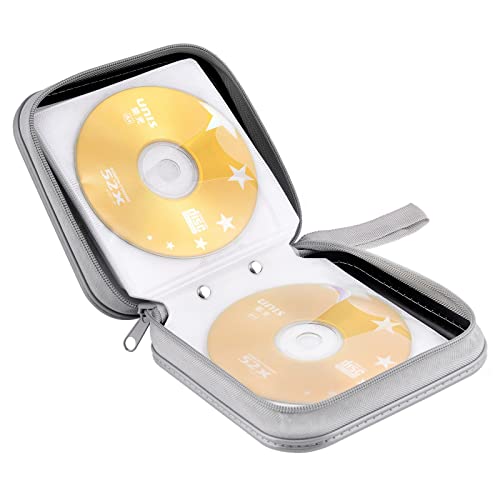 CD Case, Bivisen DVD Case Wallet Holder Binder 48 Capacity CD/DVD Cases Storage Holder Binder Organizer Wallet Book for Car Home Travel (Black)