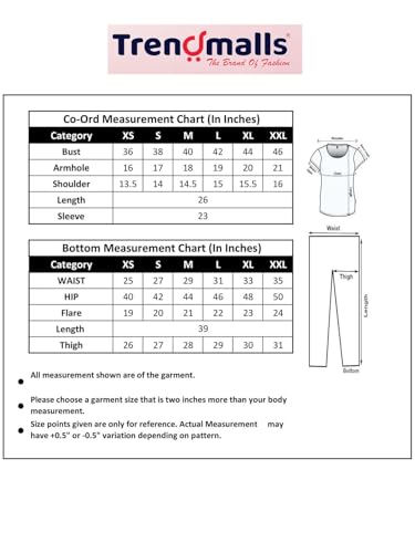 Image of TRENDMALLS Women's Cotton Blend Long Sleeves Shirt with Trouser Co Ords Set for Women