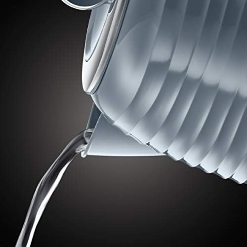 Russell Hobbs czajnik elektryczny, szybkie gotowanie, wymienny filtr antywapienny, kontroler strix, podświetlany na niebiesko,pojemność 1,7l, moc 2400W, szary, Inspire 24363-70