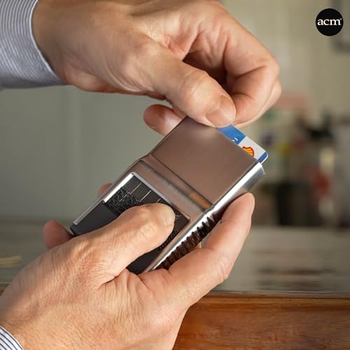 ACM 2.0 with Money Clip, Individual Card Selection, Scratch & Damage Free Card Protection, RFID Blocking Wallet for Men & Women (Chrome Silver)3