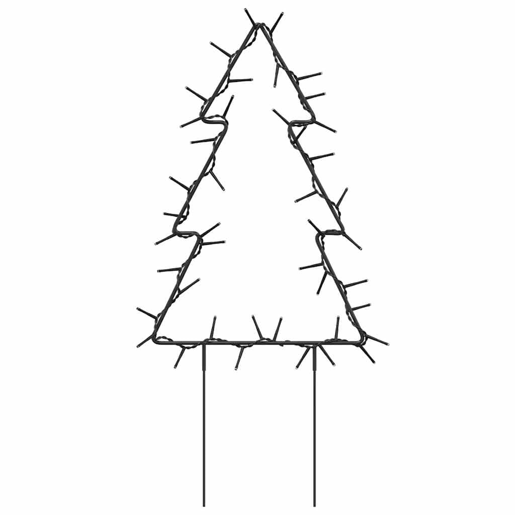 Weihnachtsbäume mit Erdspießen 3 Stk 50 LEDs 30 cm Eisen warmweiß USB Weihnachtsbeleuchtung für Garten Balkon Terrasse Innen Außen festliche Adventsdeko mit 8 Lichteffekten und IP44 Schutz