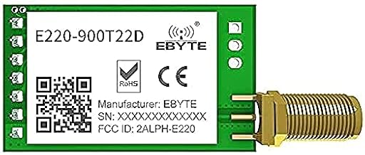 EBYTE LLCC68 Módulo de Puerto Serie inalámbrico Lora 868MHz 915MHz 22dBm E220-900T22D 5km Transceptor Transmisor Receptor Largo Alcance Bajo Consumo de energía Tamaño pequeño | Ya disponible en tu tienda friki favorita! En mundofriki.es!