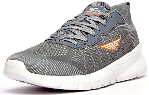 Red Tape Hommes Raider Flow+ Mousse À Mémoire Formateurs, Gris Foncé/Orange, 45 Cover