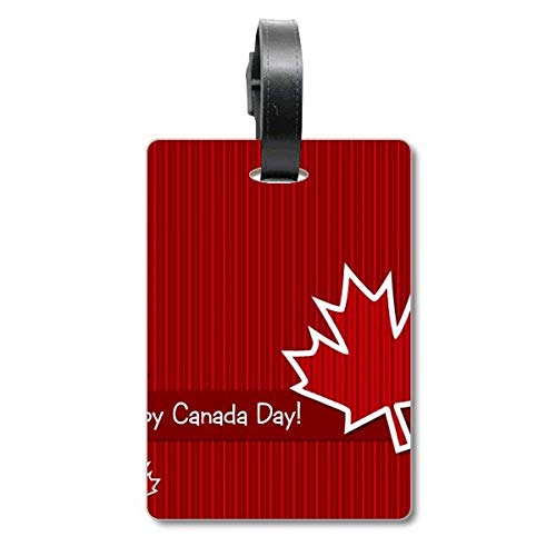 Étiquette valise Canada motif drapeau pour vos vacances et vols