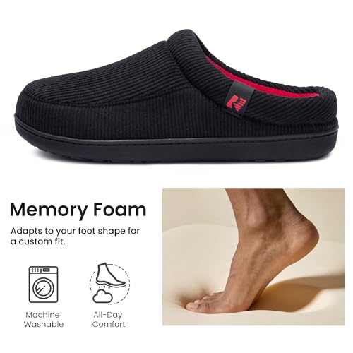 Image of RockDove Men's Ribco Corduroy Slip-On House Slipper