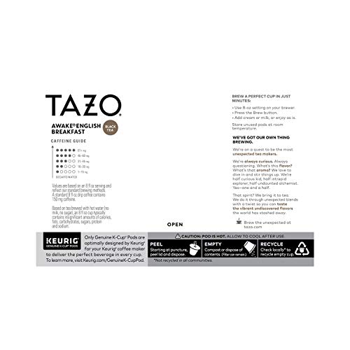 image for Tazo Awake English Breakfast K-Cup Pods For a Bold Traditional Breakfa