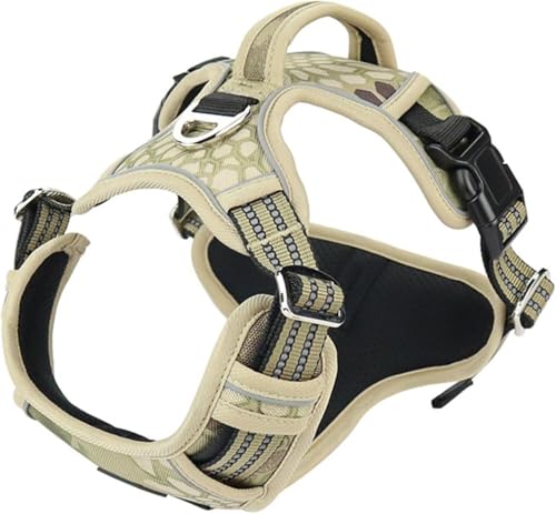 GerRiT 犬用 ハーネス 犬ハーネス 犬用胴輪 ドッグ ペット用品 訓練 歩行補助 引っ張り防止 大きいサイズ リード穴付き 喉に優しい サイズ調整可 通気性よい 簡単着脱 散歩用 老犬 介護用 夜間反射 運動向き おしゃれ 中型犬 大型犬 負担軽減