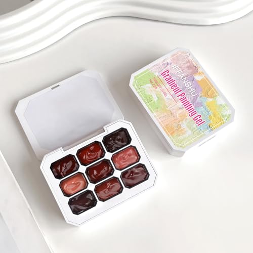 Kit gel para uñas Ombre 9 colores con esponjas miniatura 6