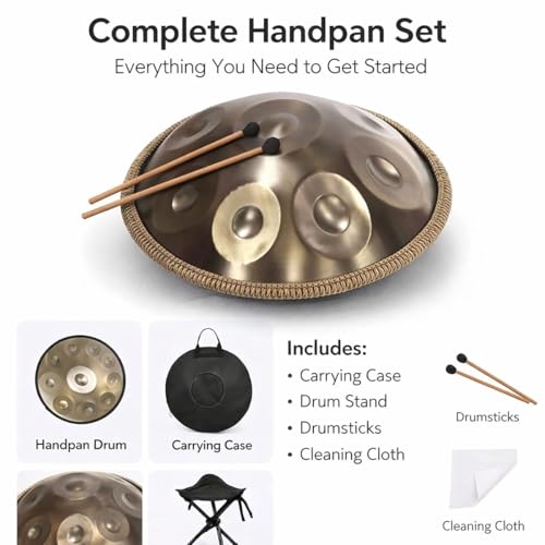 Handpan Drum 22 Inches en Re menor 432 Hz 9 Notas miniatura 7